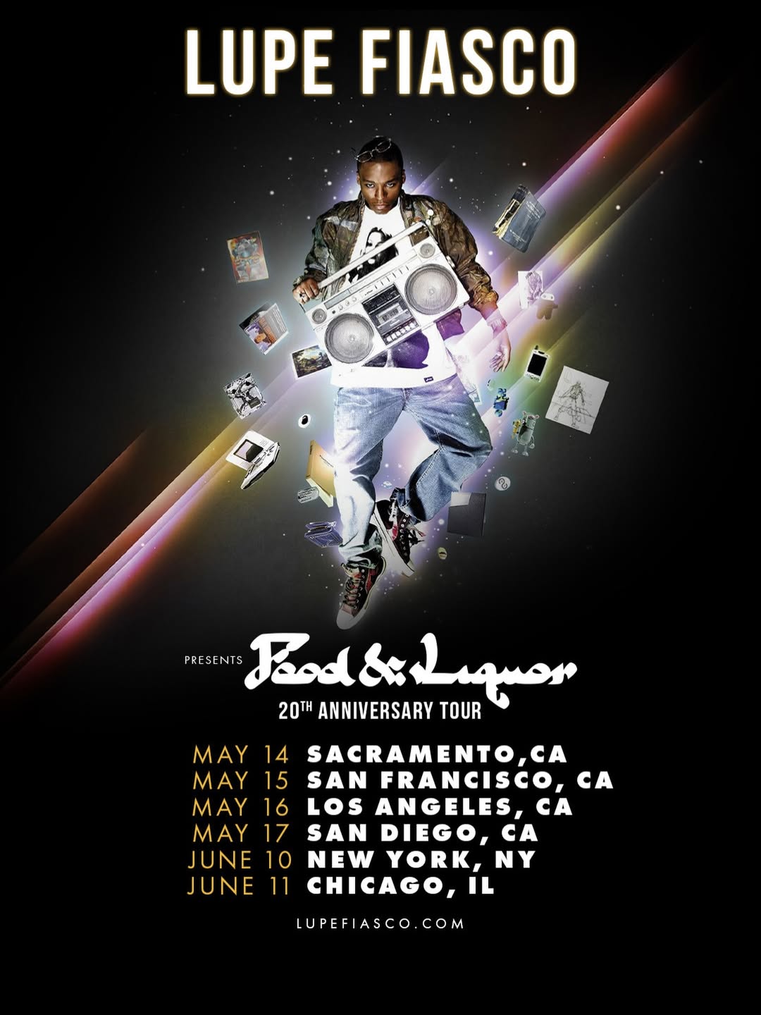 Lupe Fiasco Food and Liquor Tour Poster 2026